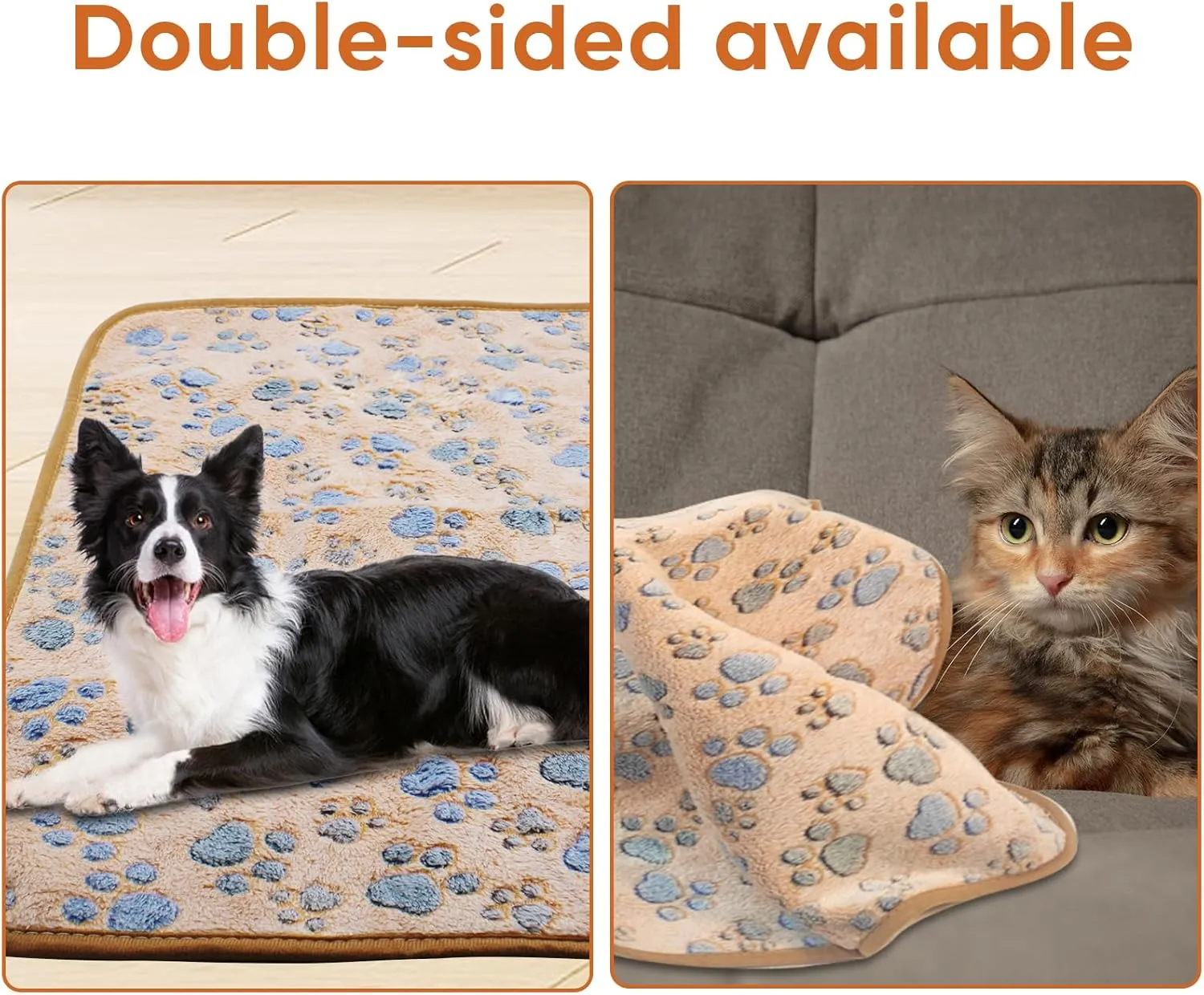 1 Pack 3 Waterproof Dog Blanket for Small Dogs, Washable Pet Blankets with Double -Sided Soft Warm Flannel Fleece Cover, Puppy Pads for Dog Bed & Couch, S (23X16 inch)