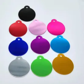 10 Pack black1.18 Inch Metal Tags Round Aluminum Stamping Blanks Engraving Discs for Keychain Dog Crafts