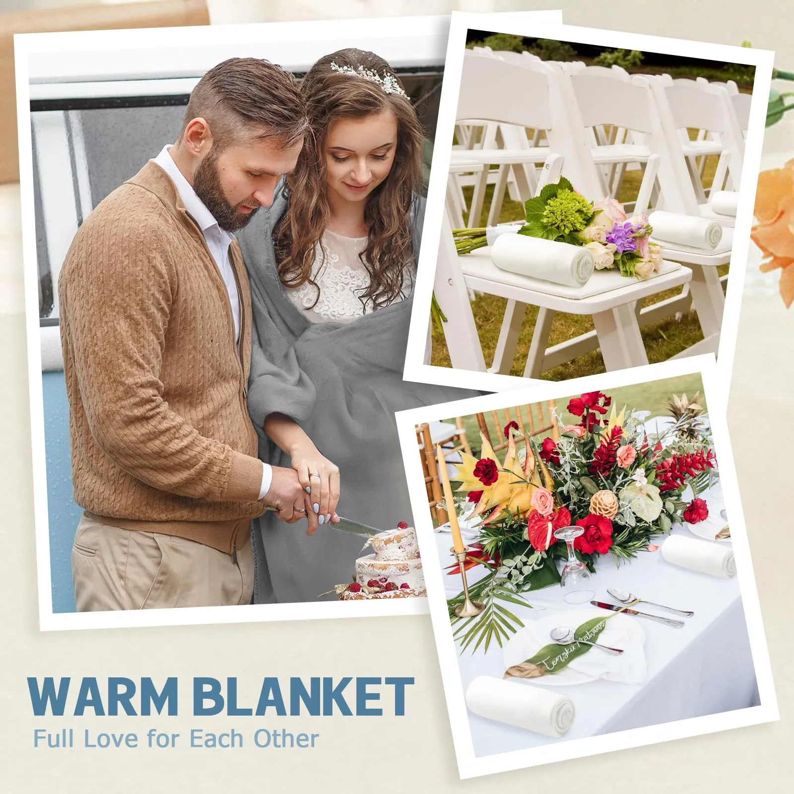 12PCS Fleece Throw Blankets Bulk 60 x 50 in Soft Blankets Fabric Warm Lightweight Wool Blanket Cozy Coverlet for Beds Sofas Home for All Seasons (Beige   Light Gray)