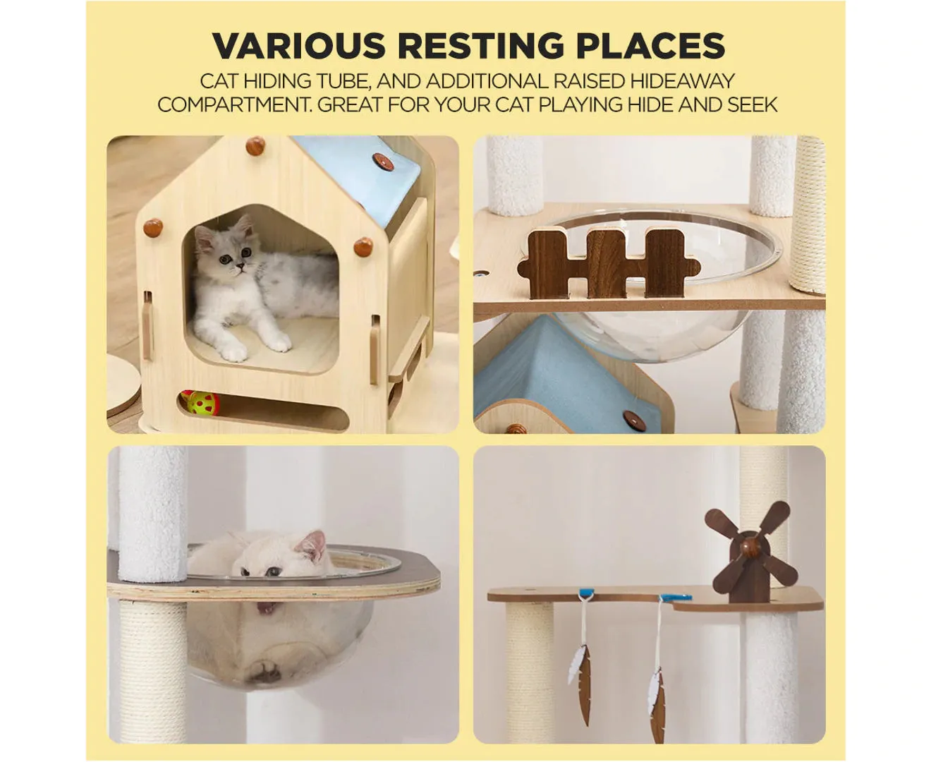 1.67cm Cat Tree Mega Cat Tower and Scratching Post - Windmill style