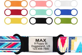3-Pack of Silicone Slide On Tag ID Replacement Bands, No Jingle and Noiseless Band for Pet Collar & Harnesses for Puppies, Kitties, Horses & Animals and Also for Watch Bands and Others (Large)