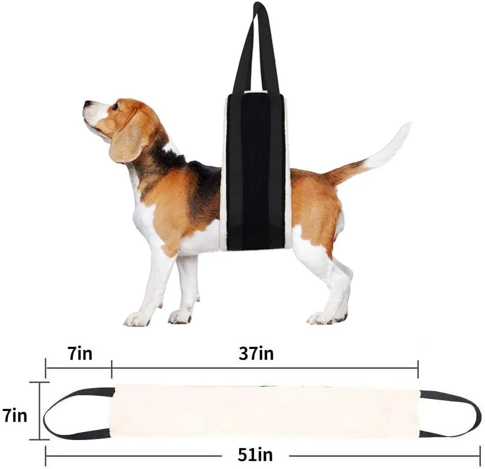 30-120 lbs Dog Sling for Large Dogs Hind Leg Support,Dog Lift Harness for Back Legs,Helps Elderly Pet with Reduced Mobility,Dog Lifter for Walking Canine Arthritis ACL Rehabilitation Rehab. (Black)