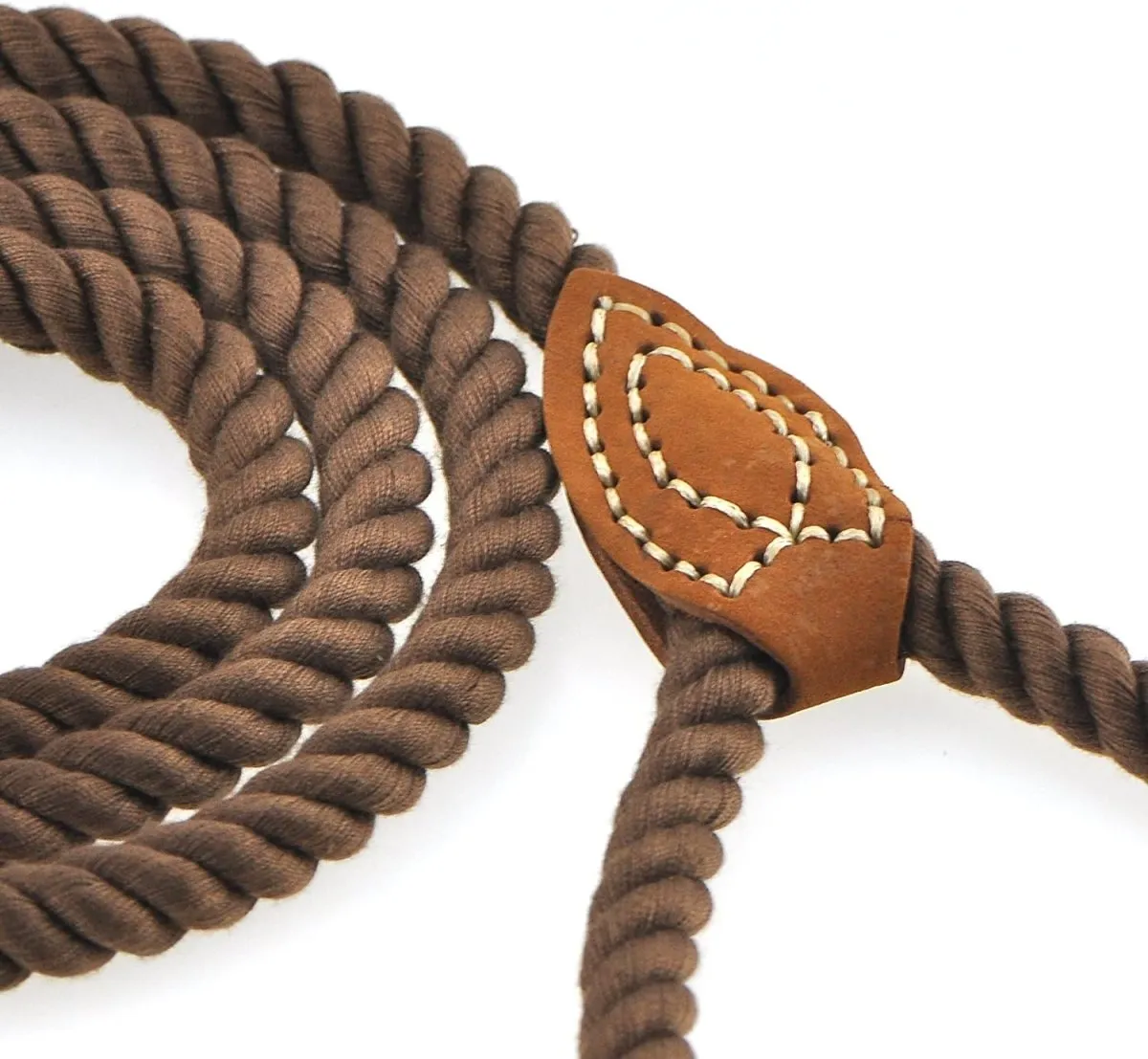 4 feet rope dog leach with lather handle