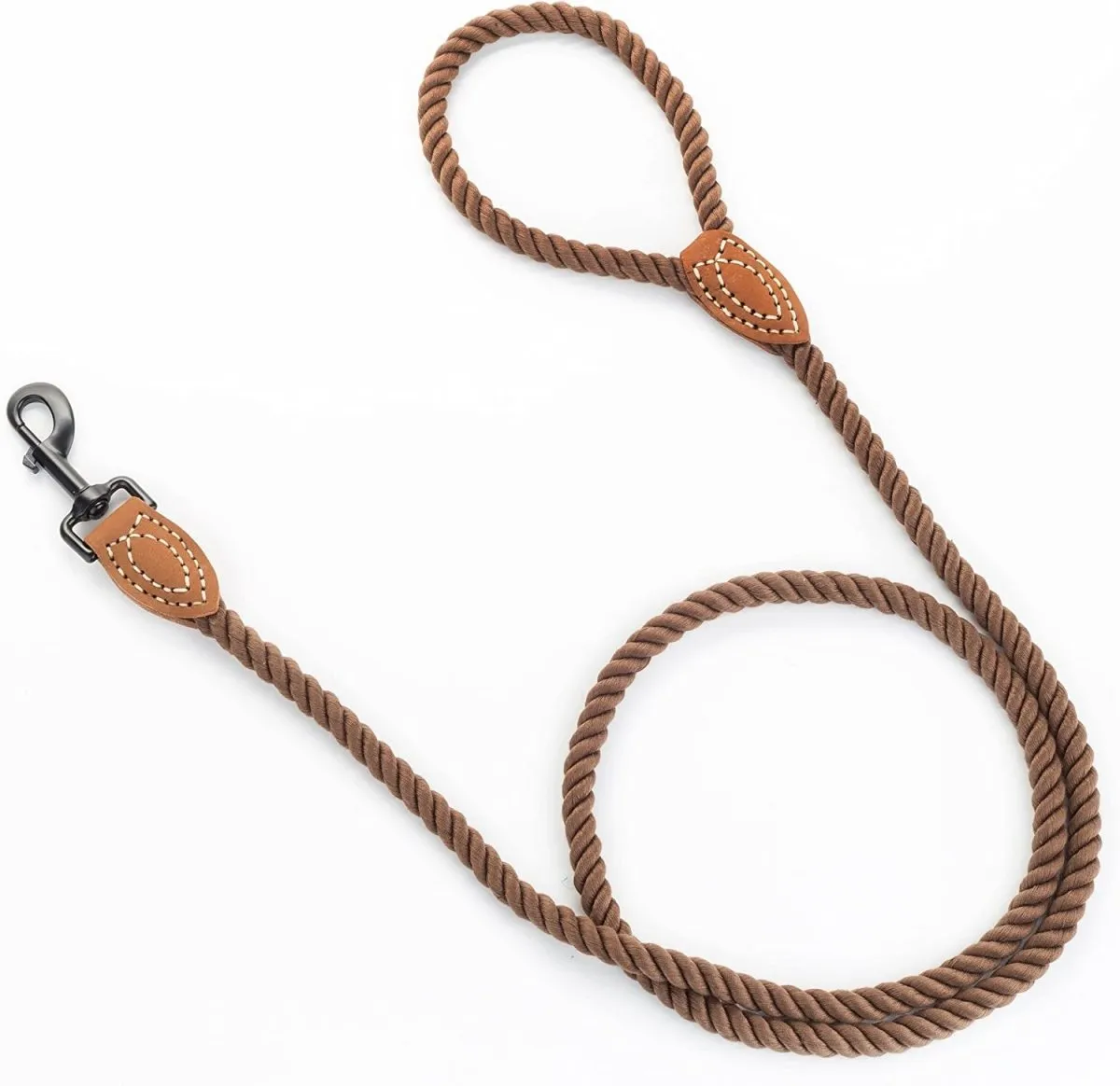 4 feet rope dog leach with lather handle
