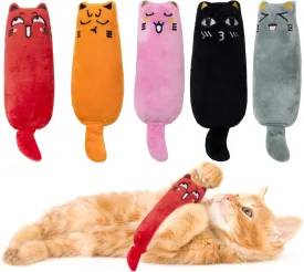 5pcs Catnip Toys, Funny cat Toys, bite Resistant cat Toys, Indoor Cartoon cat Toys for cat,cat chew Toys