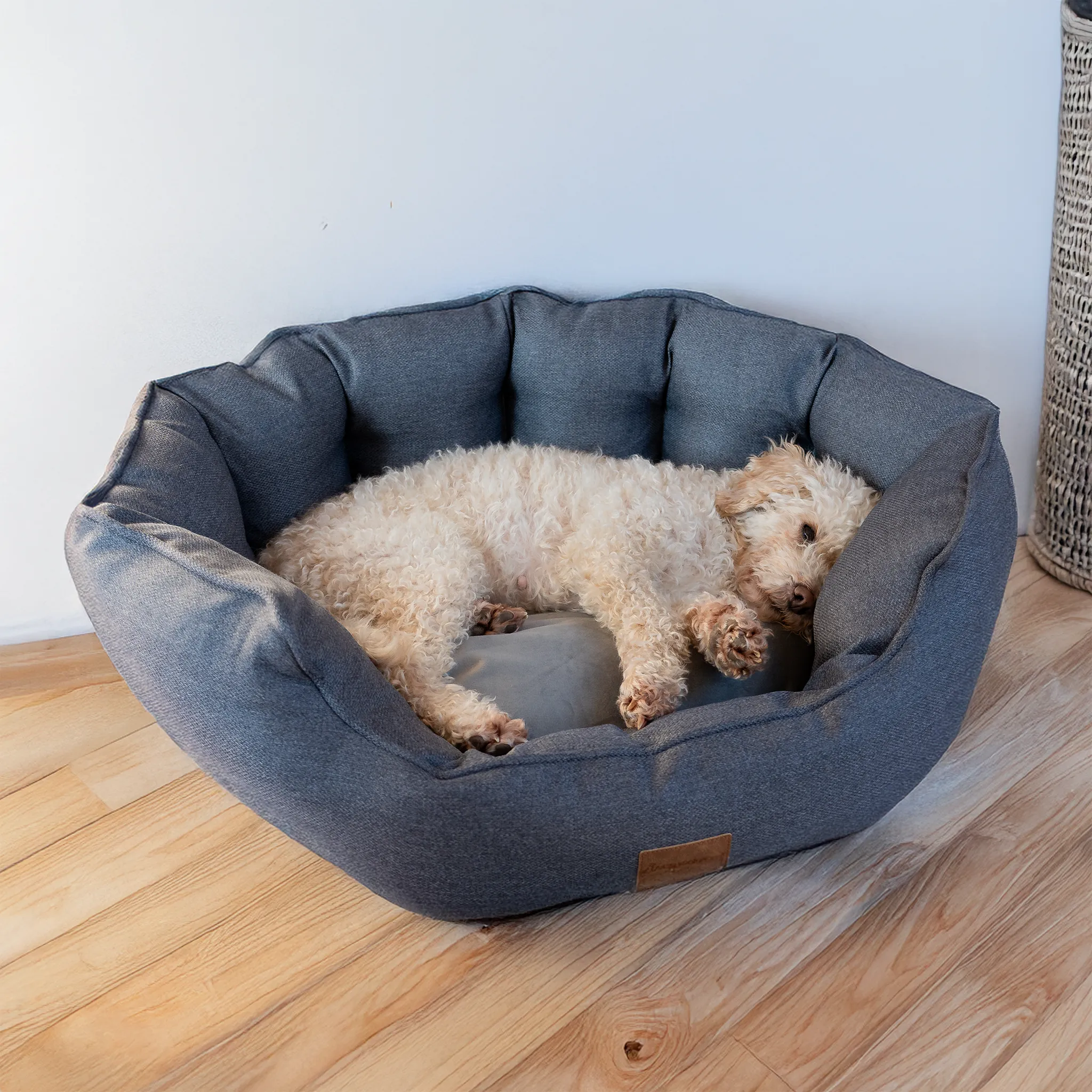 AllPetSolutions Alfie Premium Luxury Dog Bed - Pebble Grey - S/M/XL