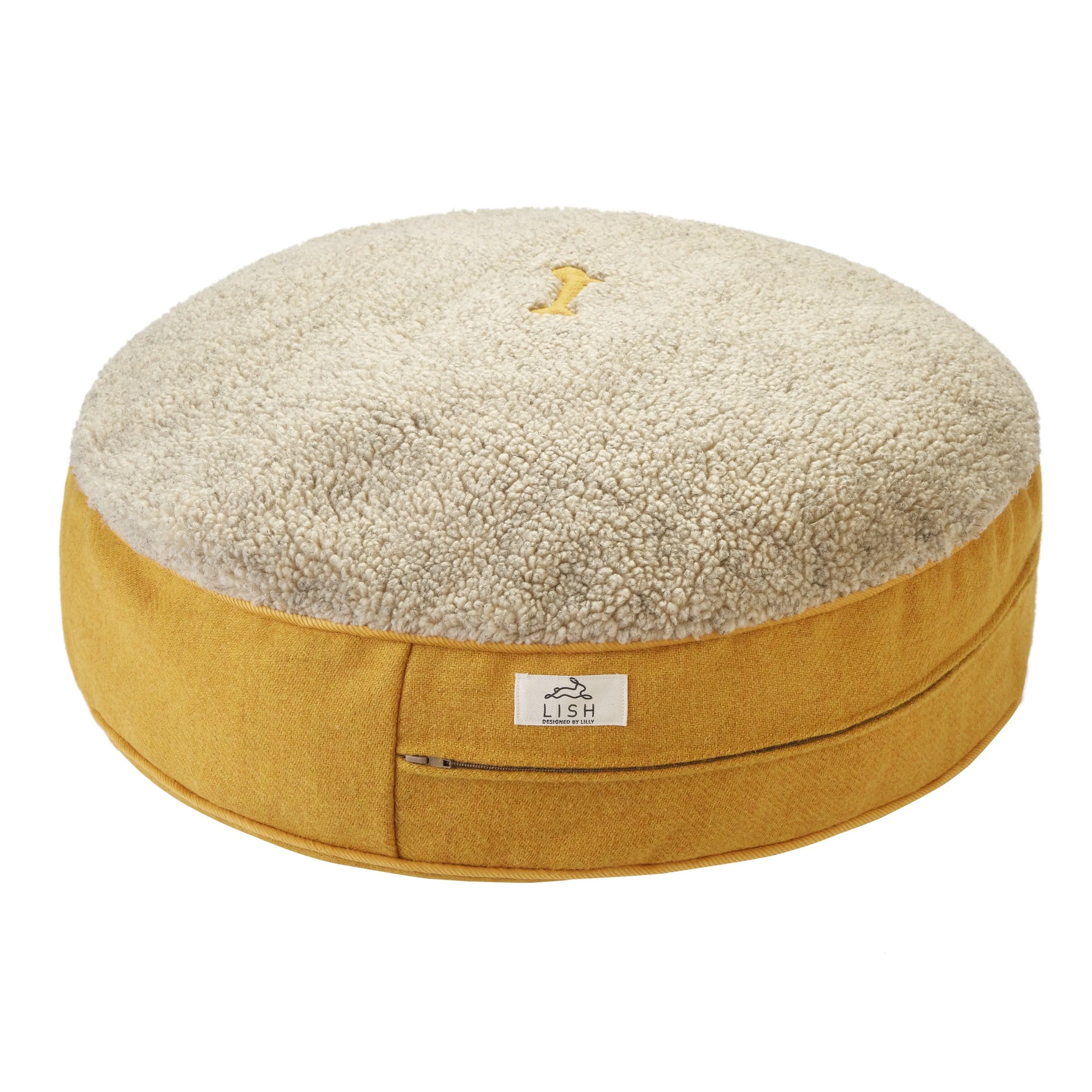 Bardsey Yellow Luxury Harris Tweed Designer Dog Bed