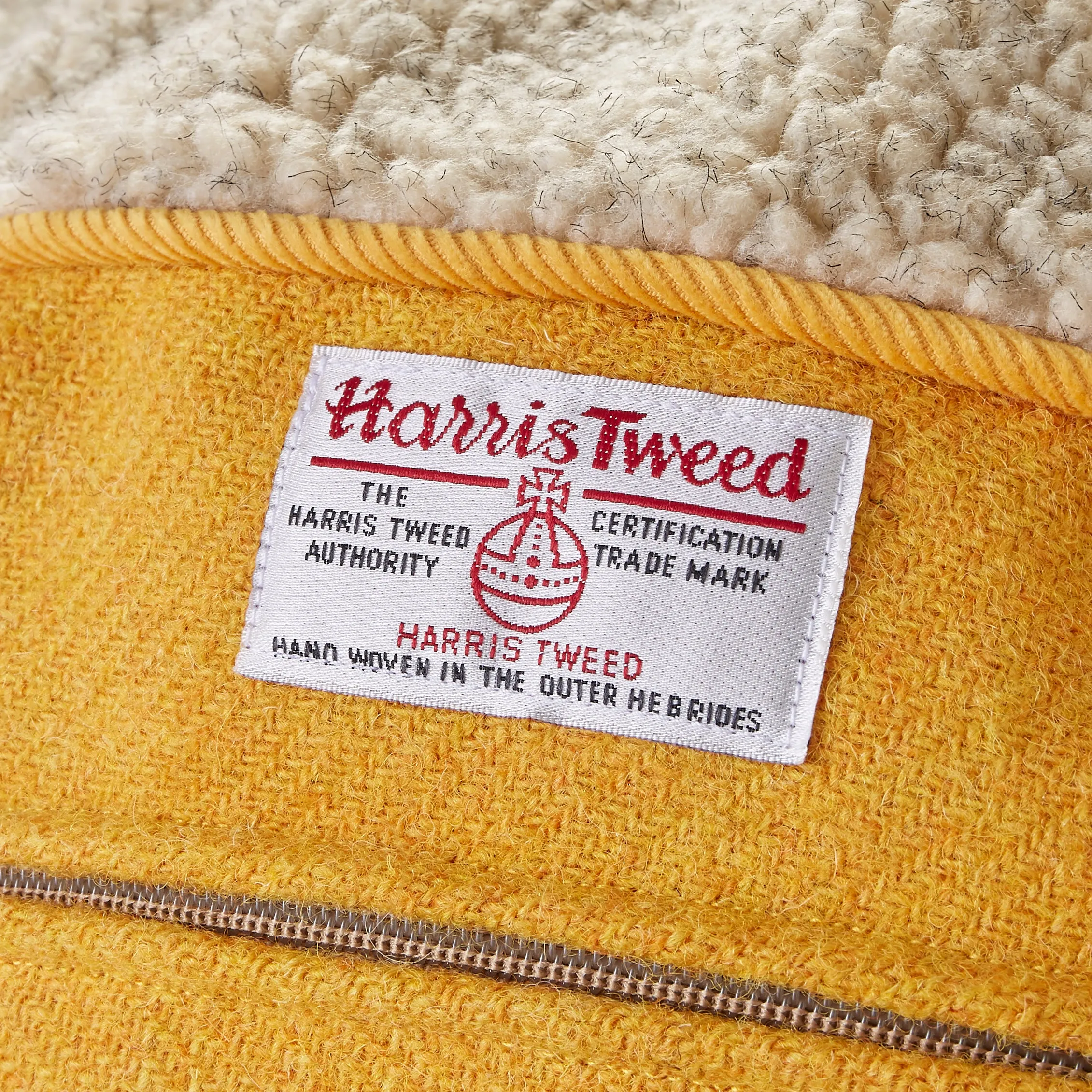 Bardsey Yellow Luxury Harris Tweed Designer Dog Bed