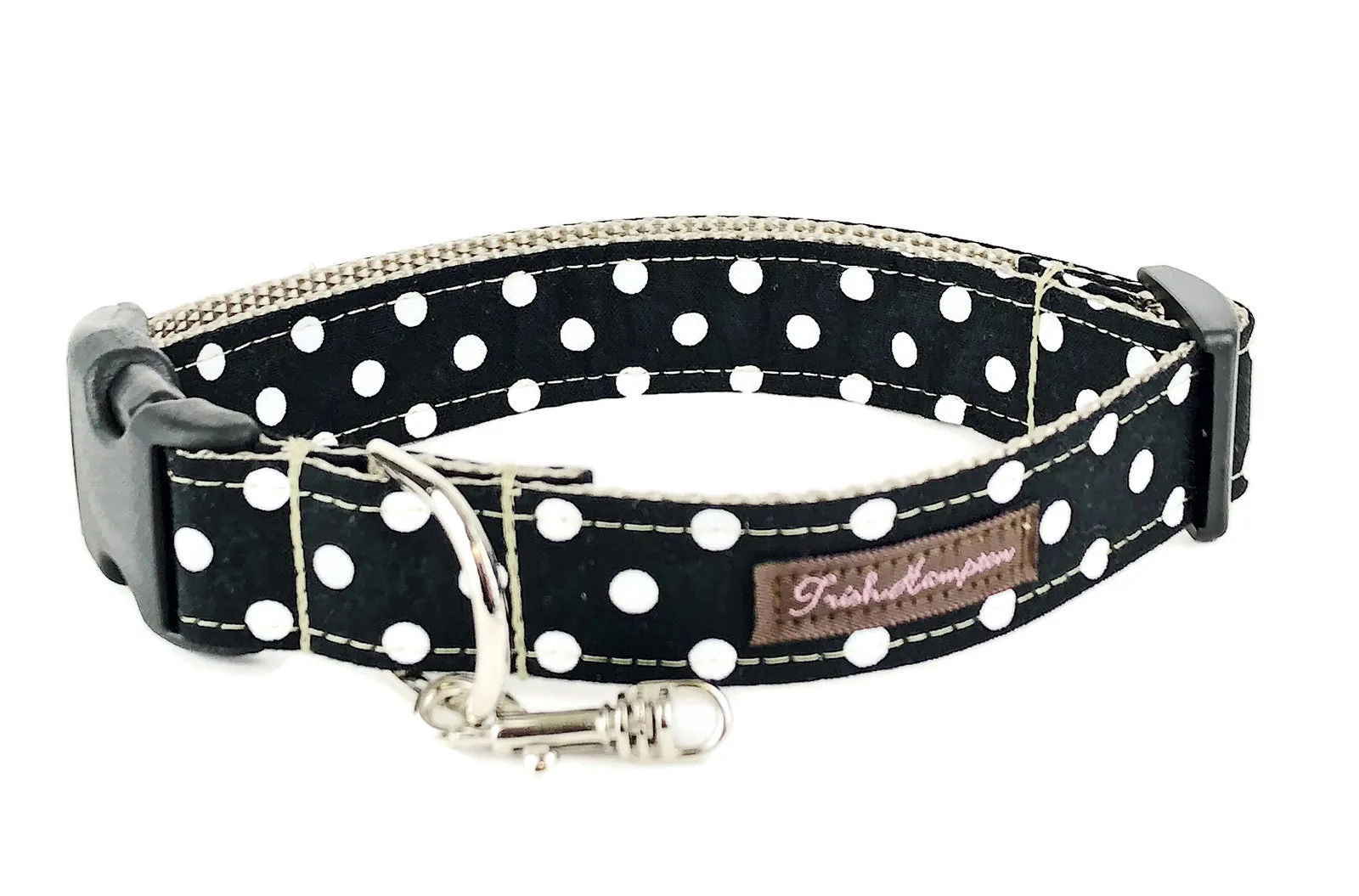 Black/White Polka Dot Dog Harness - 501