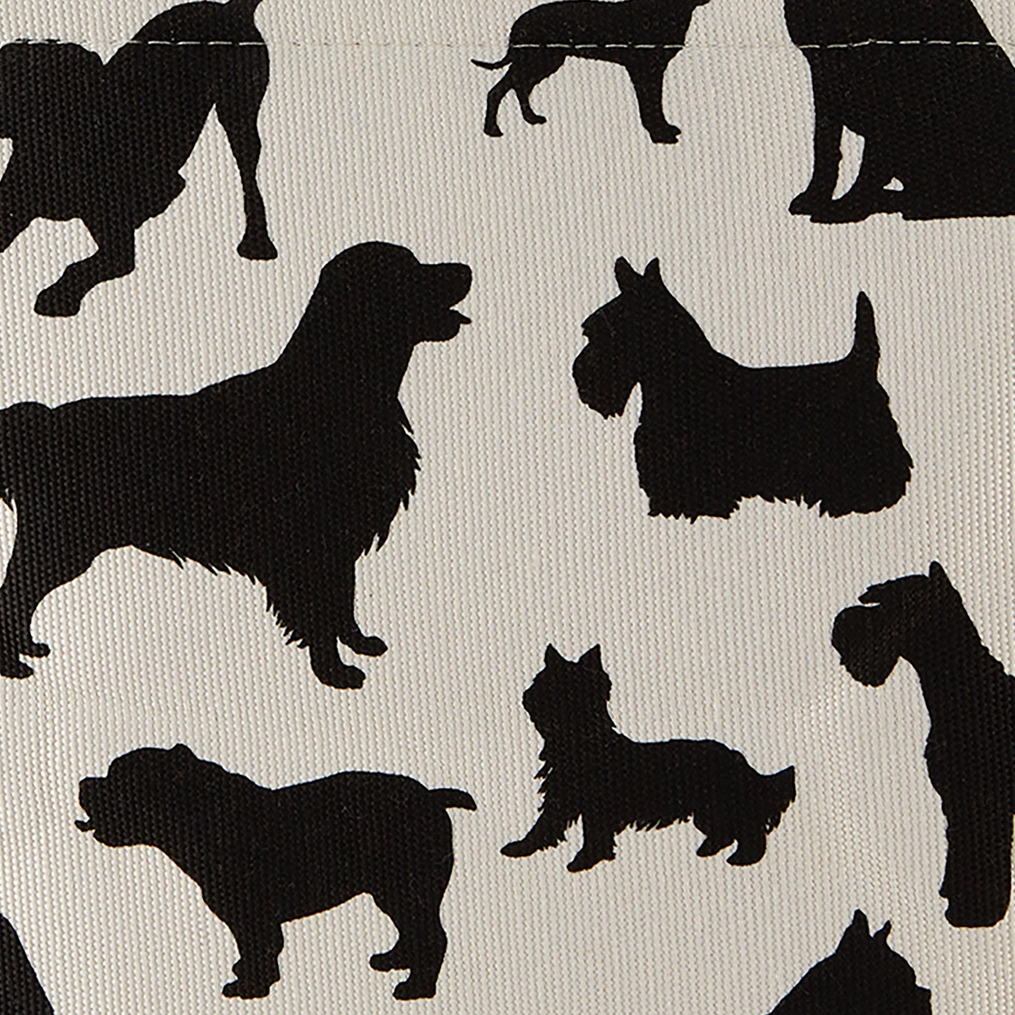 Bone Dry Collapsible Pet Storage Bin, Dog Show Print, Black/White, Medium - 16x10x12"