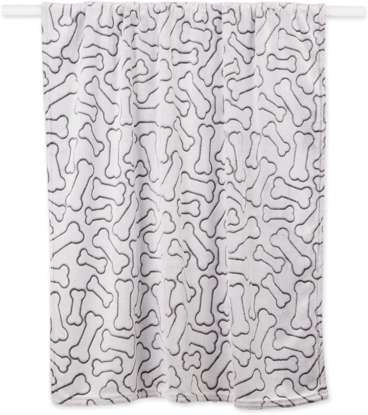 Bone Dry Embossed Bone Collection, Pet Blanket, 36x48, Black