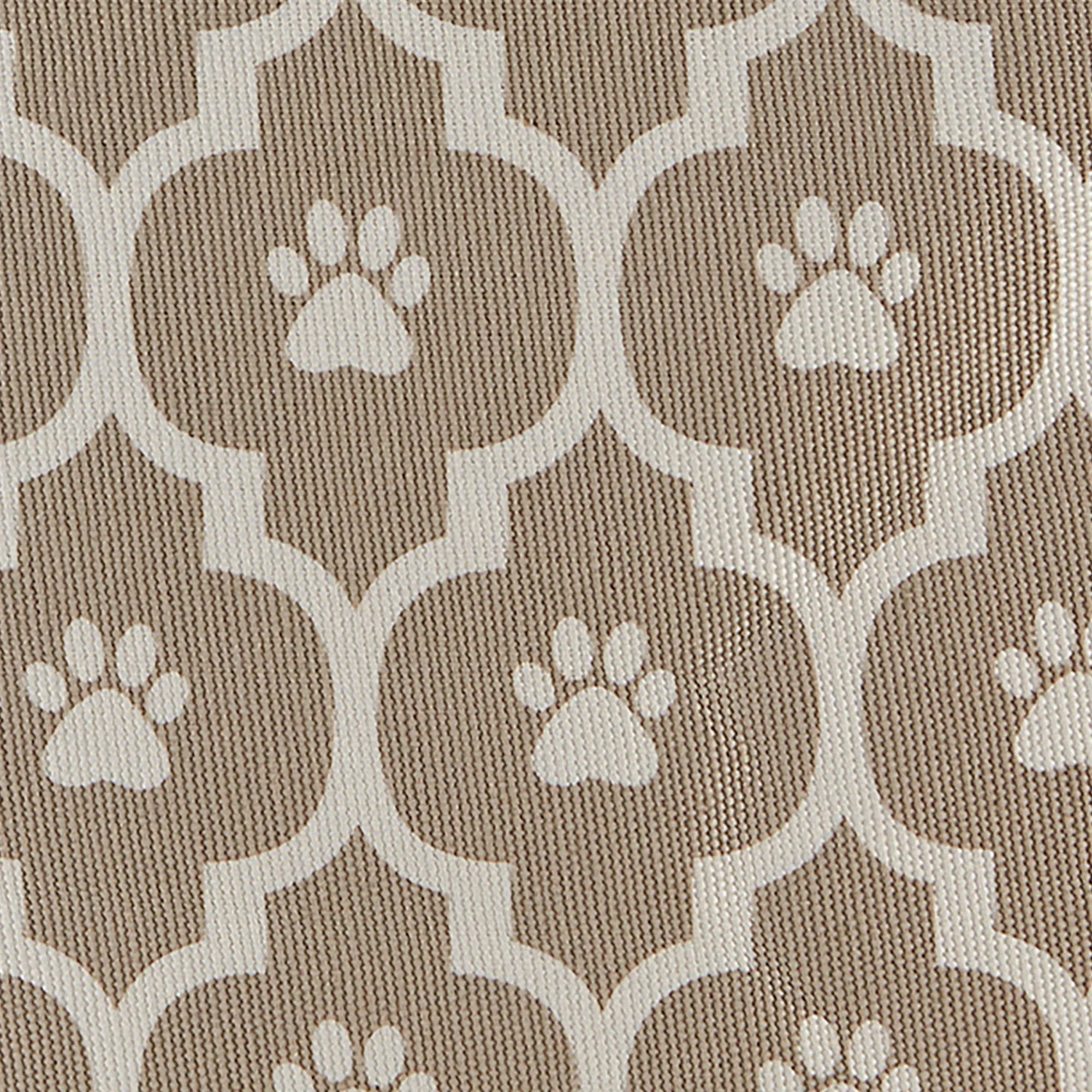 Bone Dry Pet Storage Bin, Lattice Paw Print, Stone, Medium  - 16x10x12"