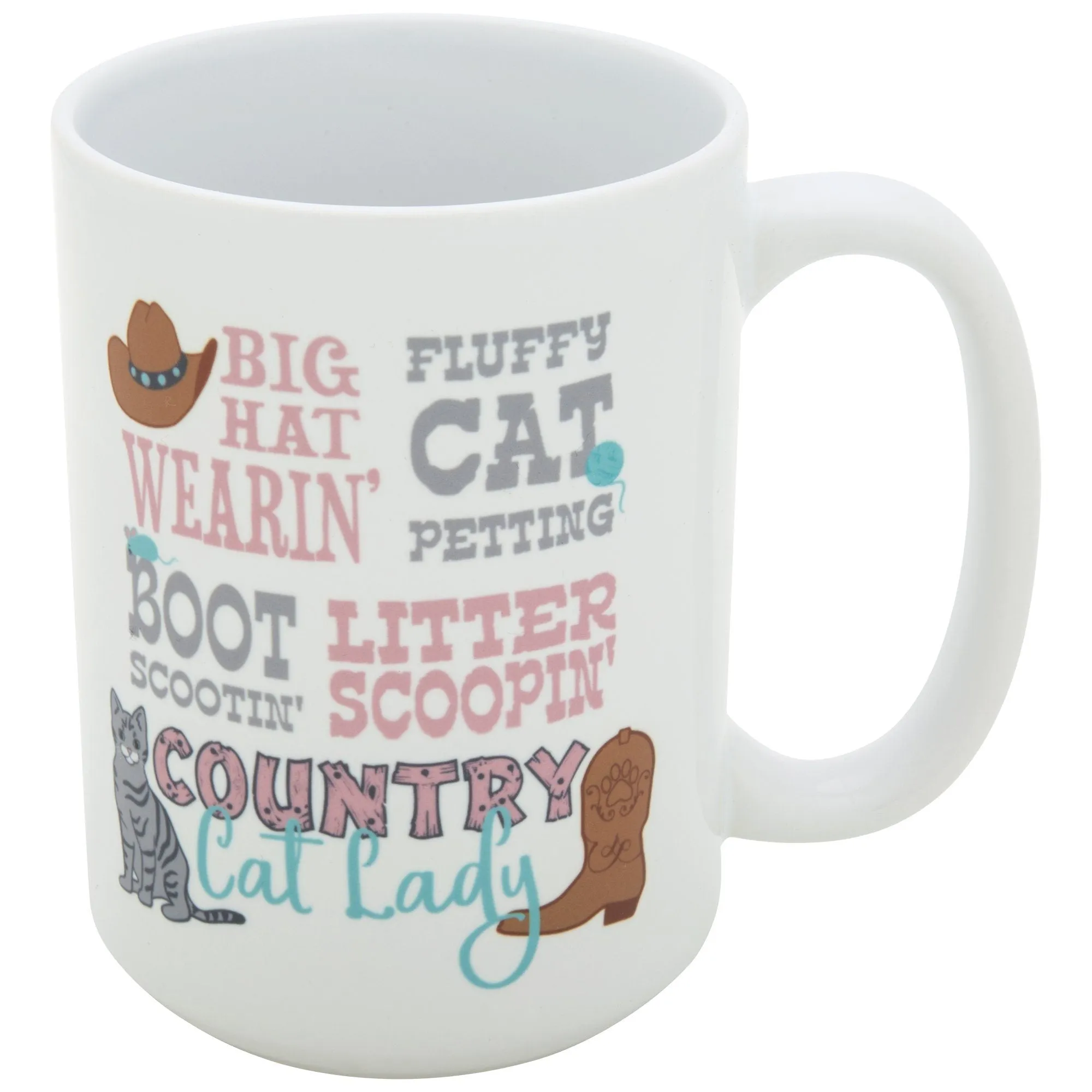 Boot Scootin' Country Cat Lady Mug
