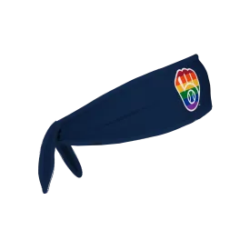 Brewers Reversible Tieback Cooling Headband: Pride Fill Cap Logo / Progressive Pride