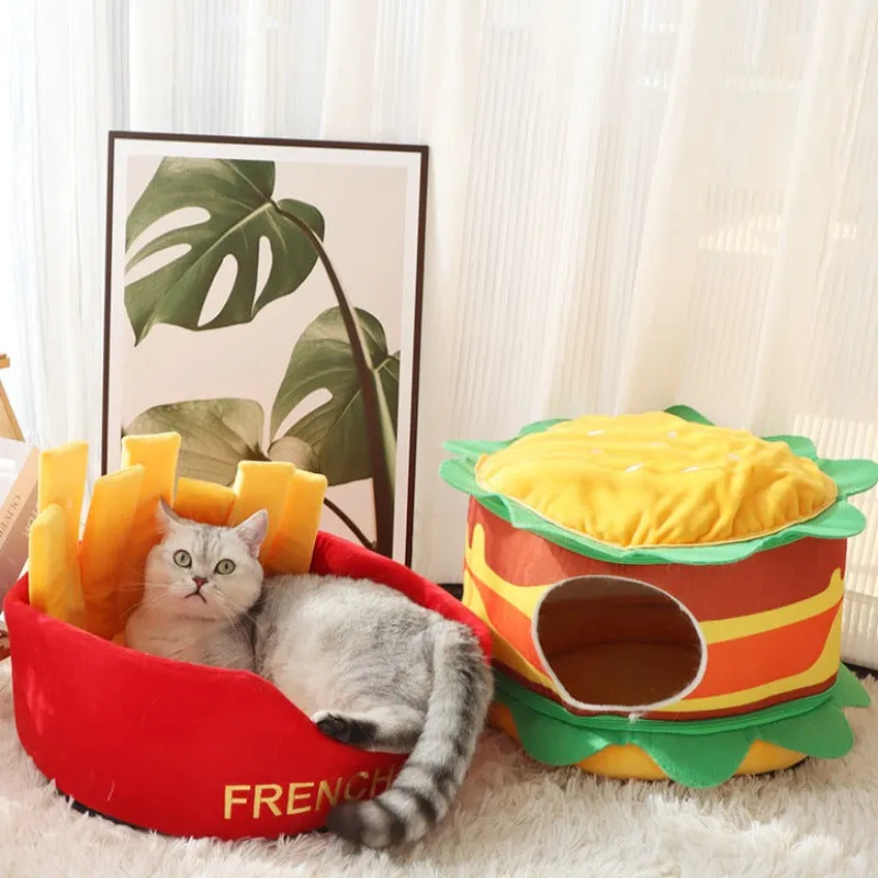 Burger French Fries Pet Bed