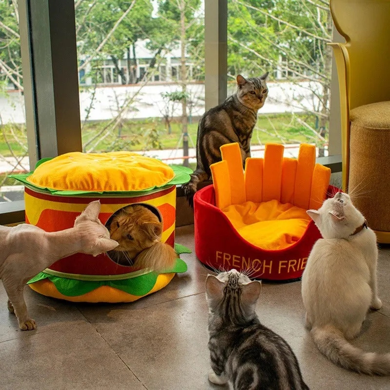 Burger French Fries Pet Bed