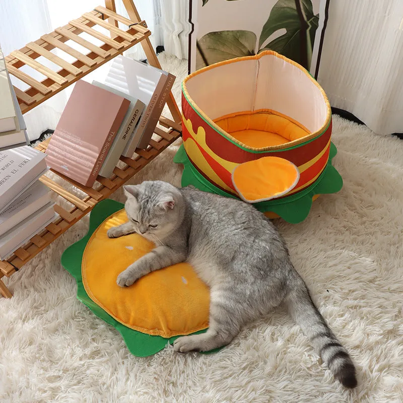 Burger French Fries Pet Bed
