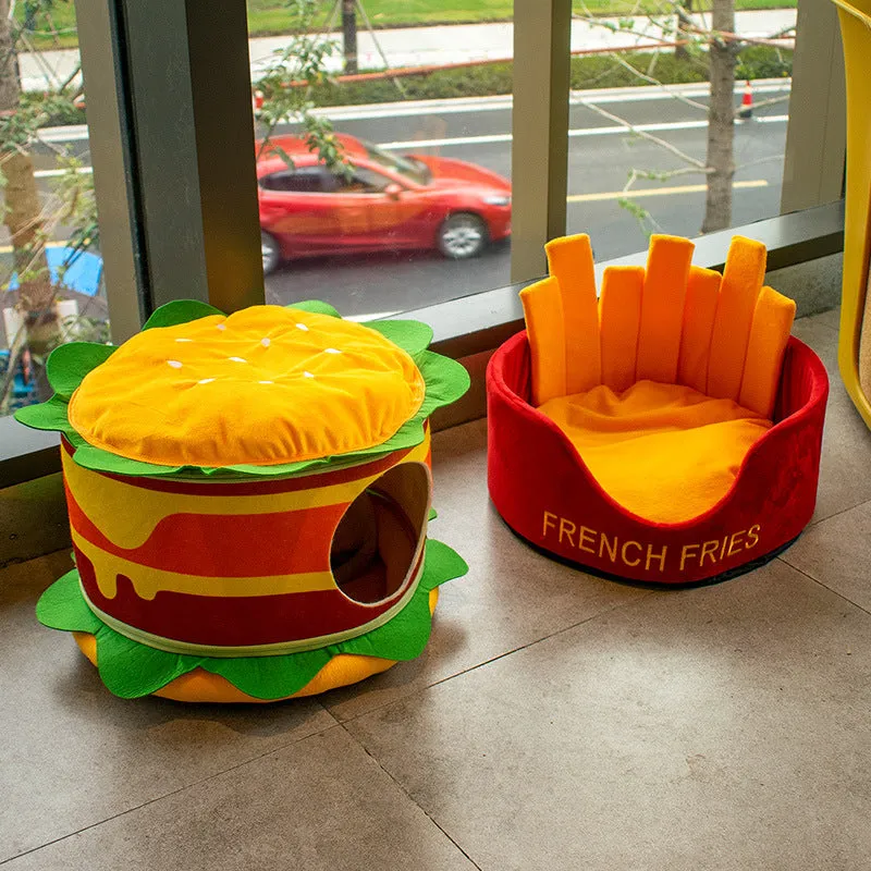 Burger French Fries Pet Bed