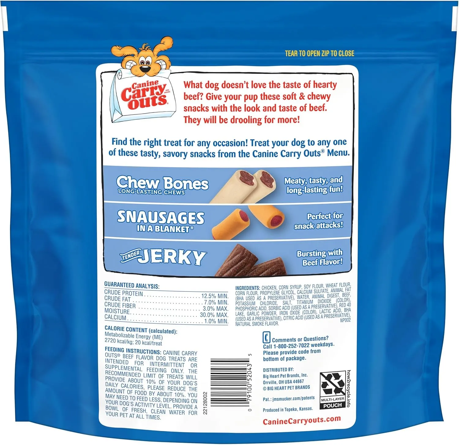 Canine Carry Outs Dog Treats, Beef Flavor, 47 Ounce