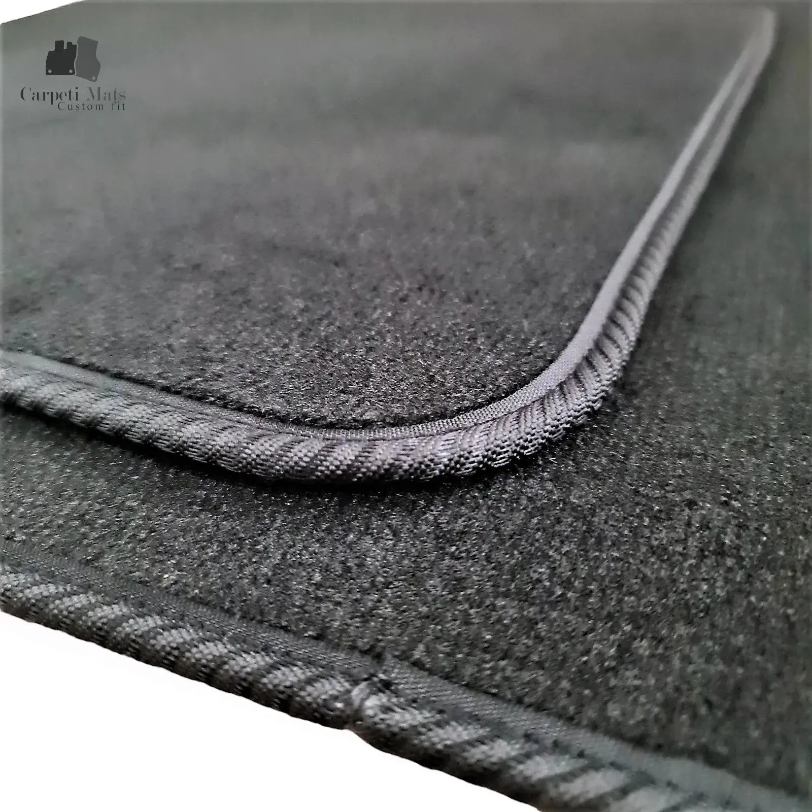 Carpet Car Floor Mats Velour for Audi A8 06.2017-> short wheelbase-logo
