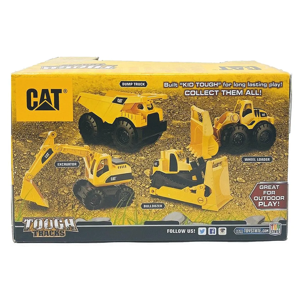 CAT Construction Crew Excavator Tough Tracks Indoor Outdoor Toy Play State