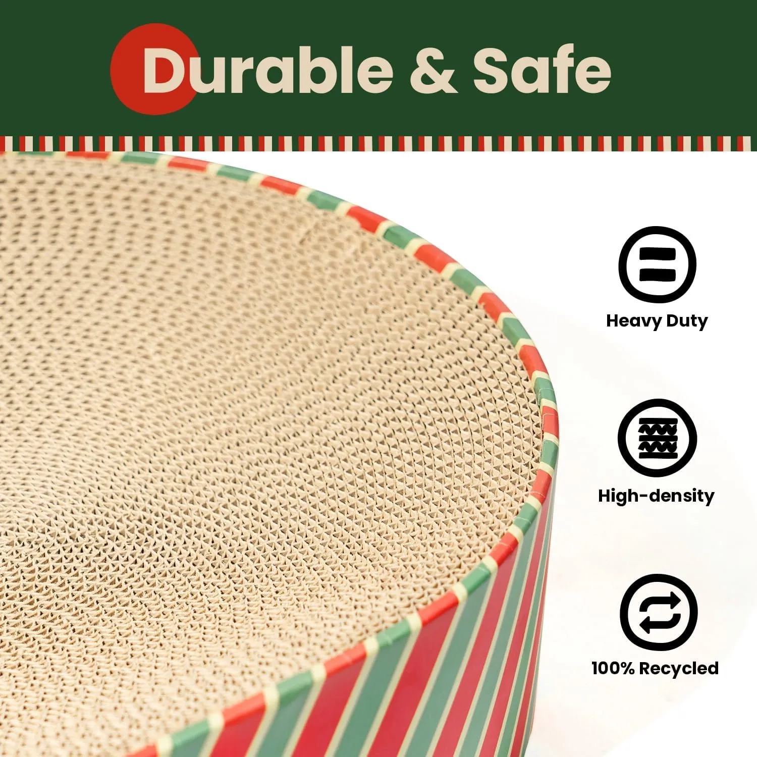 Cat Scratcher Bed,2 in 1 Oval Cat Scratching Board for Indoor,Scratch Pad Corrugated Cardboard Lounge Bowl Nest Couch Sofas for Kitty Playing&Resting,Ideal forChristmas-Gifts Holiday
