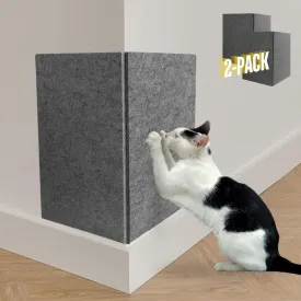 Cat Scratcher Board (2-Pack,15.7''*23.6'') - Foldable and Customizable Horizontal Furniture Protector from Cats Scratching, Sturdy Guard Pads with Self-Adhesive Backing (Dark Grey)