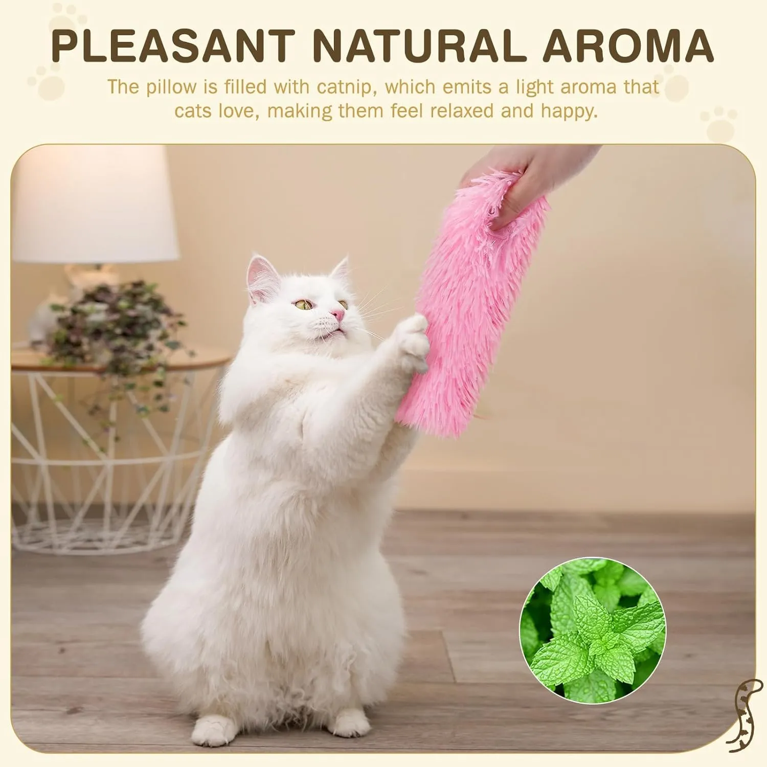 Cat Toys Cat Pillows Toys, 3 Pack Interactive Kicker Catnip Toys, Soft Durable Teething Chew Toy, Promote Exercise for Indoor