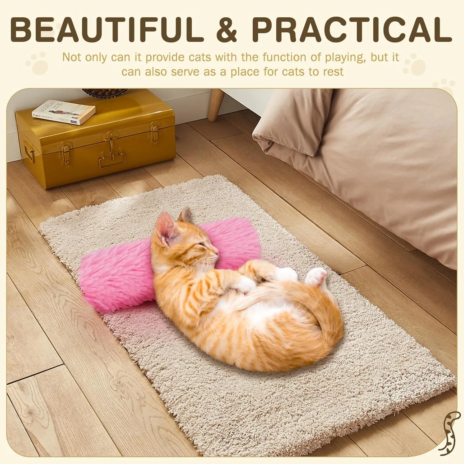 Cat Toys Cat Pillows Toys, 3 Pack Interactive Kicker Catnip Toys, Soft Durable Teething Chew Toy, Promote Exercise for Indoor