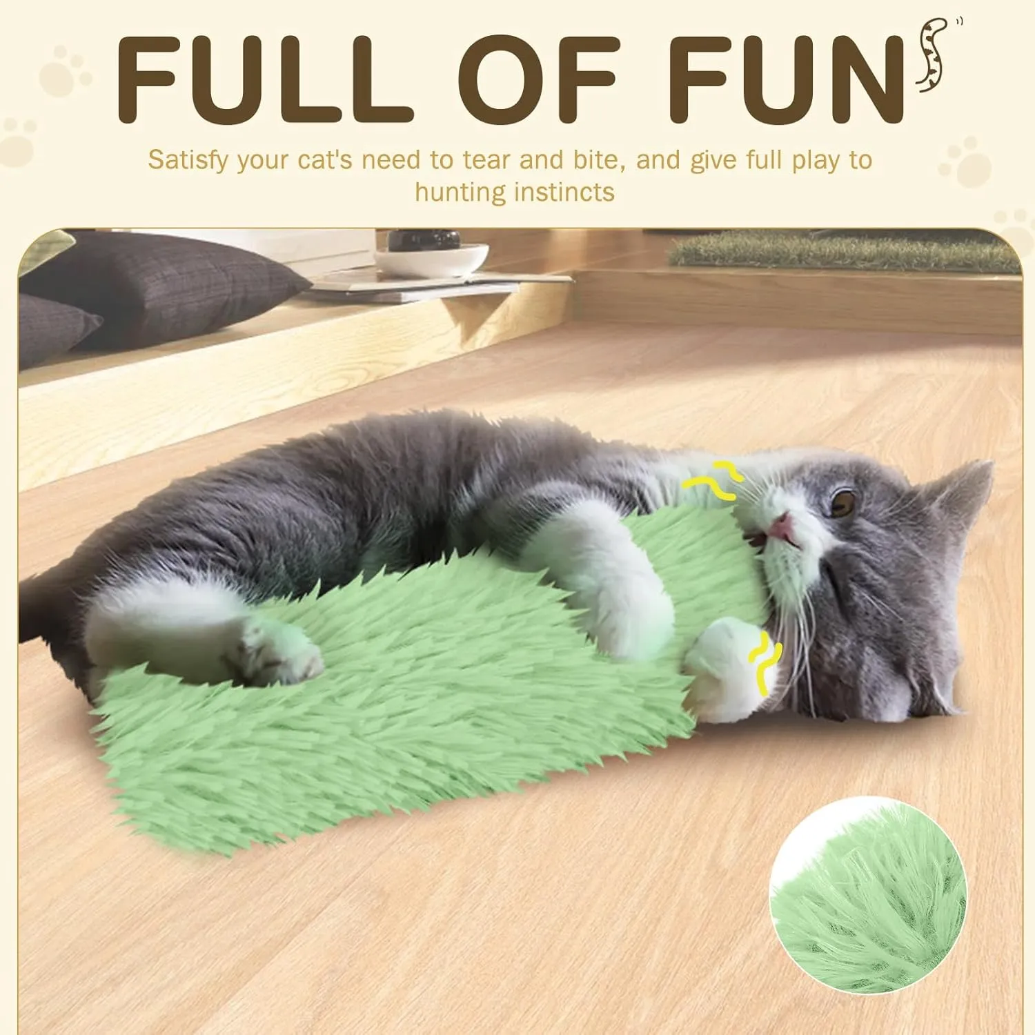 Cat Toys Cat Pillows Toys, 3 Pack Interactive Kicker Catnip Toys, Soft Durable Teething Chew Toy, Promote Exercise for Indoor