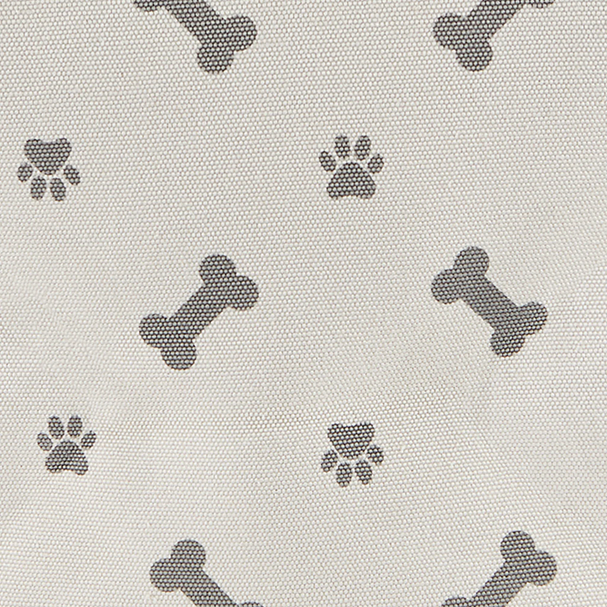 Collapsible Pet Storage Bin, Paw/Bone Print, Gray, Large - 17.5x12x15"