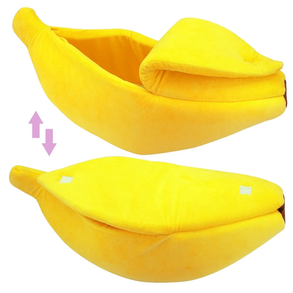 Cute Portable Banana Cat House - Warm Bed for your Pet