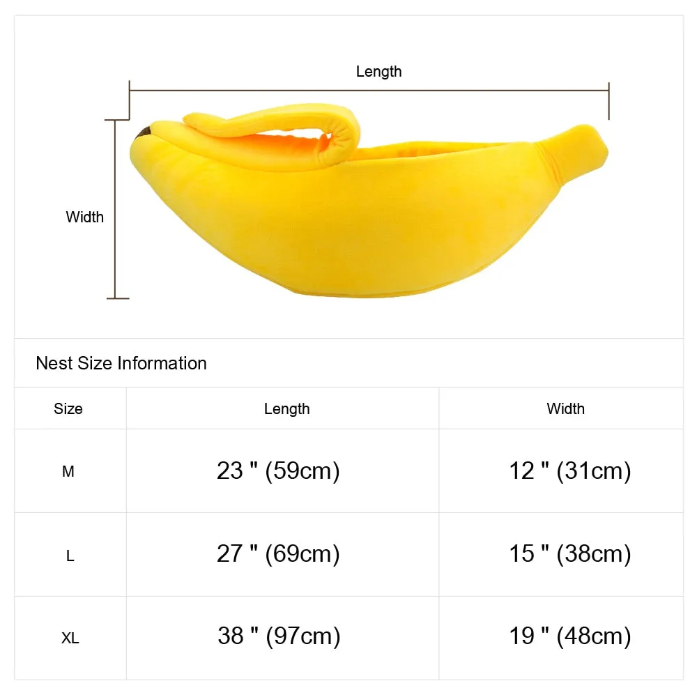 Cute Portable Banana Cat House - Warm Bed for your Pet
