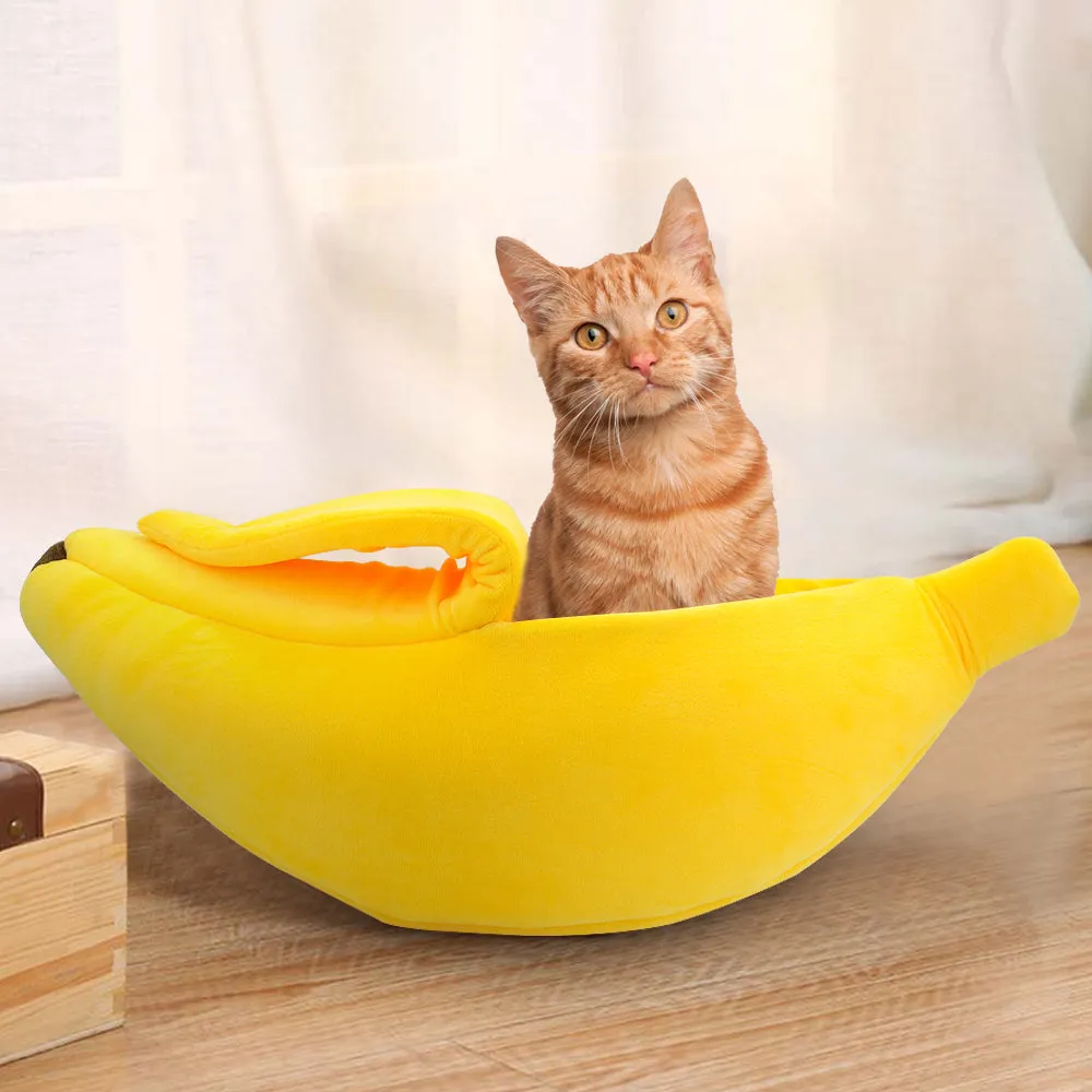 Cute Portable Banana Cat House - Warm Bed for your Pet