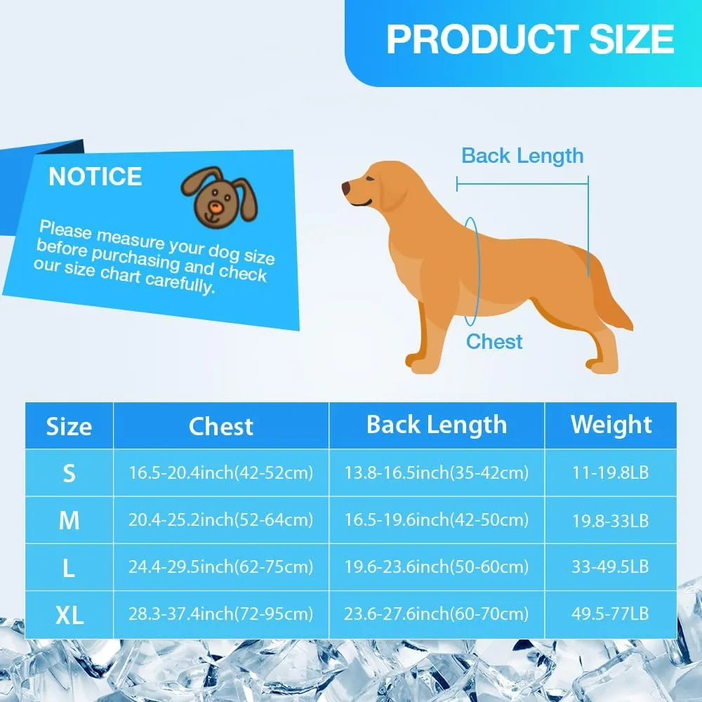Dog Cooling Vest for Summer, Lightweight Cooling Shirt for Small Dogs (11-22lbs), Ideal for Chihuahuas, Bichons and Yorkies and Other Small Breeds, UV Protection Breathable Mesh (Blue, Small)