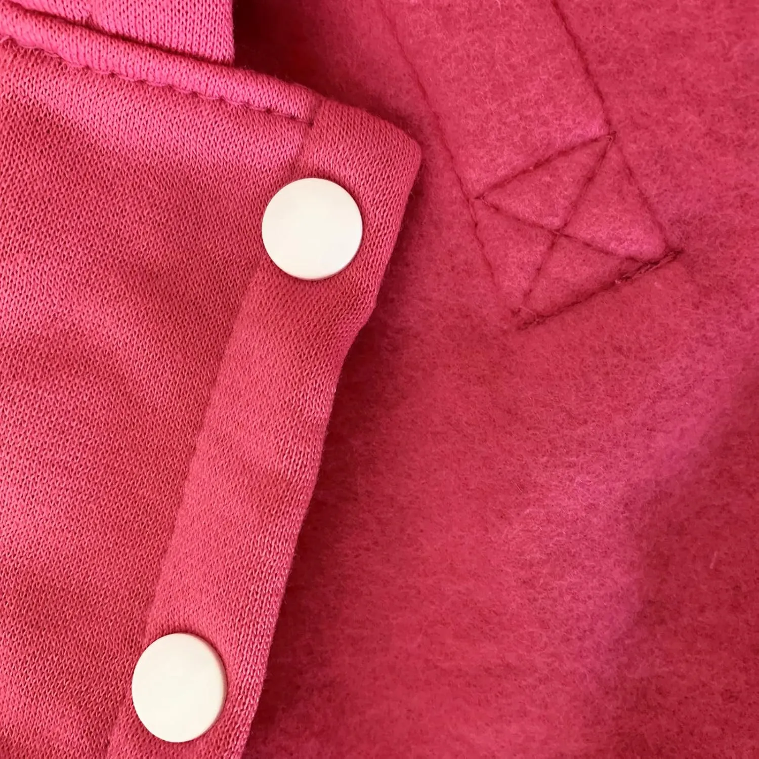 Dog Hoodie Clothes with Pocket 4 Legs Jumpsuit Fleece Sweater Winter Sweat Shirt Warm Cotton Hoodies for Small Dog Medium Large Cat Magenta S