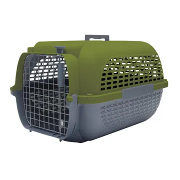 Dogit Voyageur Dog Carrier - Khaki-Charcoal - Large - 61.9 cm L x 42.6 cm W x 36.9 cm H (24.3 in x 16.7 in x 14.5 in)