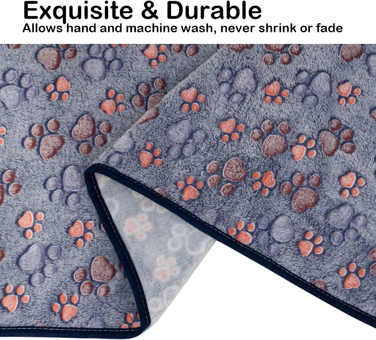 Dono 1 Pack 3 Dog Blankets for Small Dogs, Soft Fluffy Paw Print Pattern Fleece Pet Blanket Warm Sleep Mat, Puppy Kitten Blanket Doggy Mat for Dog Cat Kitten Doggy (30 * 20")