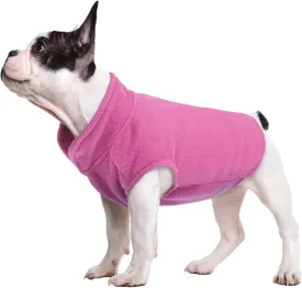 FUAMEY Dog Fleece Vest - Warm Sweatshirt Puppy Stretchy Sweater Pullover Dog Turtleneck Coat and Winter Jacket with Leash Hole - Dachshund & Yorkie Clothes for Small, Medium & Large Dogs - Pink L