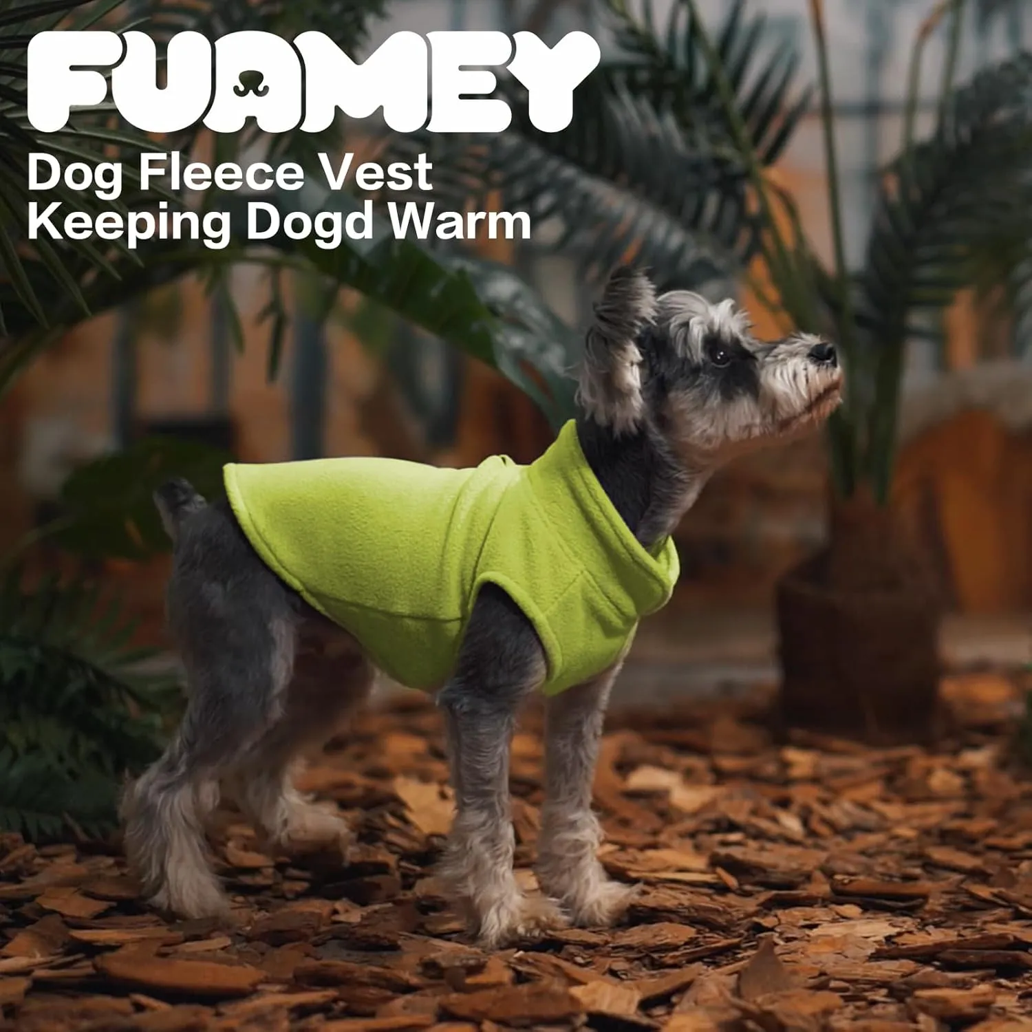 FUAMEY Dog Fleece Vest,Warm Sweatshirt Puppy Stretchy Sweater Pullover Dog Turtleneck Coat Dog Winter Jacket with Leash Hole, Dachshund Sweaters Yorkie Clothes for Small Medium Large Dogs Green L