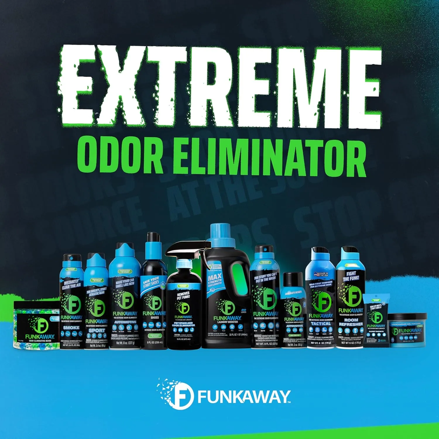 FunkAway Extreme Odor Eliminating Closet Sachet 8-Pack, Odor Absorbing Packet Ideal for Closets, Drawers, Hampers, Attics and Storage Spaces, Fresh Smell for Up to 90 Days (Pack of 8)