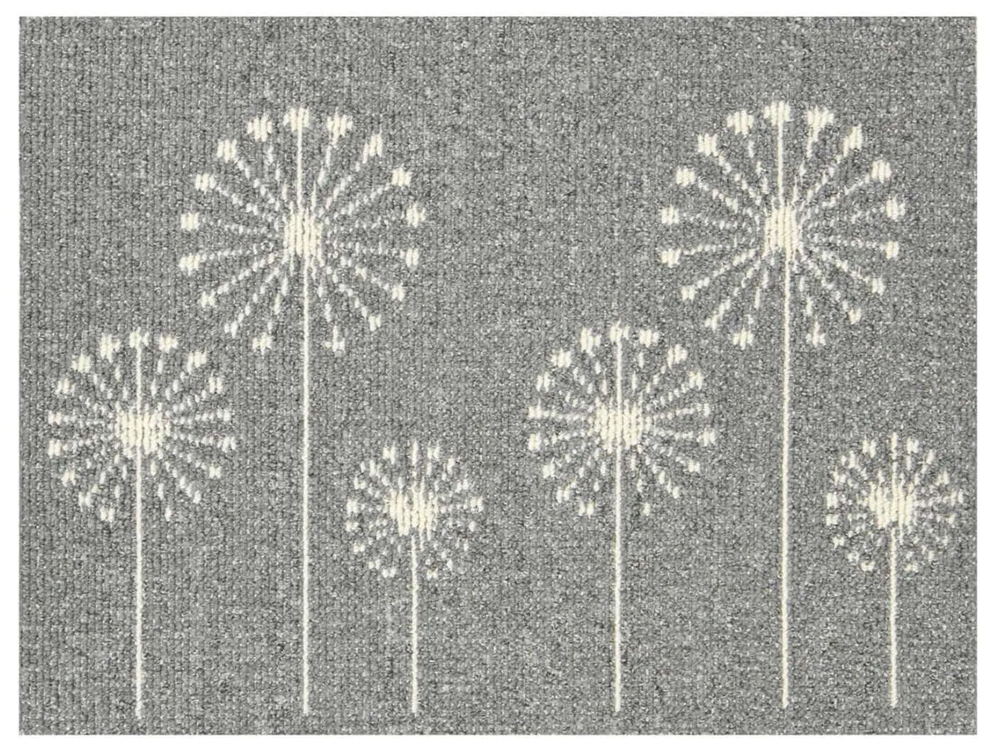 Geneva Grey Flower Washable Rug & Runner