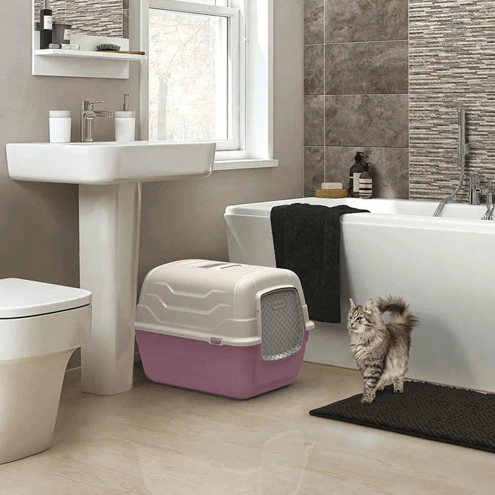 Georplast Roto-Toilet Cat Litter Box Pink