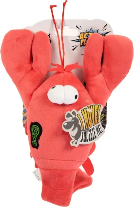 goDog® Action Plush™ Red Lobster with Chew Guard Technology™ Animated Squeaker Dog Toy
