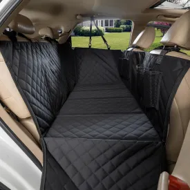 Hammock Seat Extender for Dogs, Car Seat Cover for Back Bench with Hard Bottom for Pet Travel Camping Mattress Bed Protector for Vehicles Trucks & SUVs(Black)