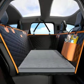 Hard Bottom Dog Car Seat Cover with Pet Bed Mat, Car Seat Cover for Back Seat, Non-Slip Durable Dog Hammock in Car SUV