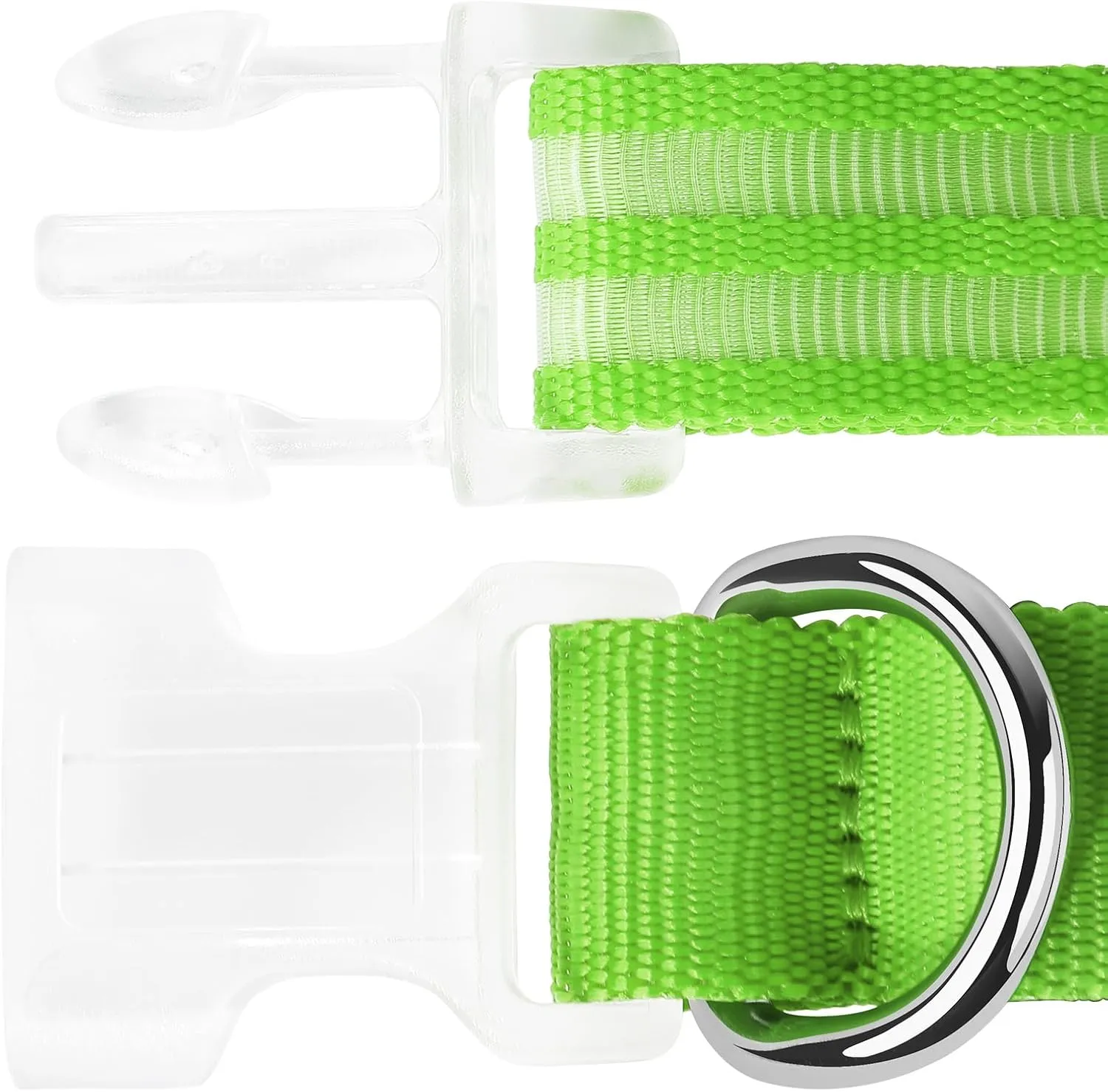 Light Up Dog Collar Rechargable,Reflective LED Collars for Small Medium Large Dogs,Lighted Dog Collars Lights for Night Walking-Waterproof,Green,M