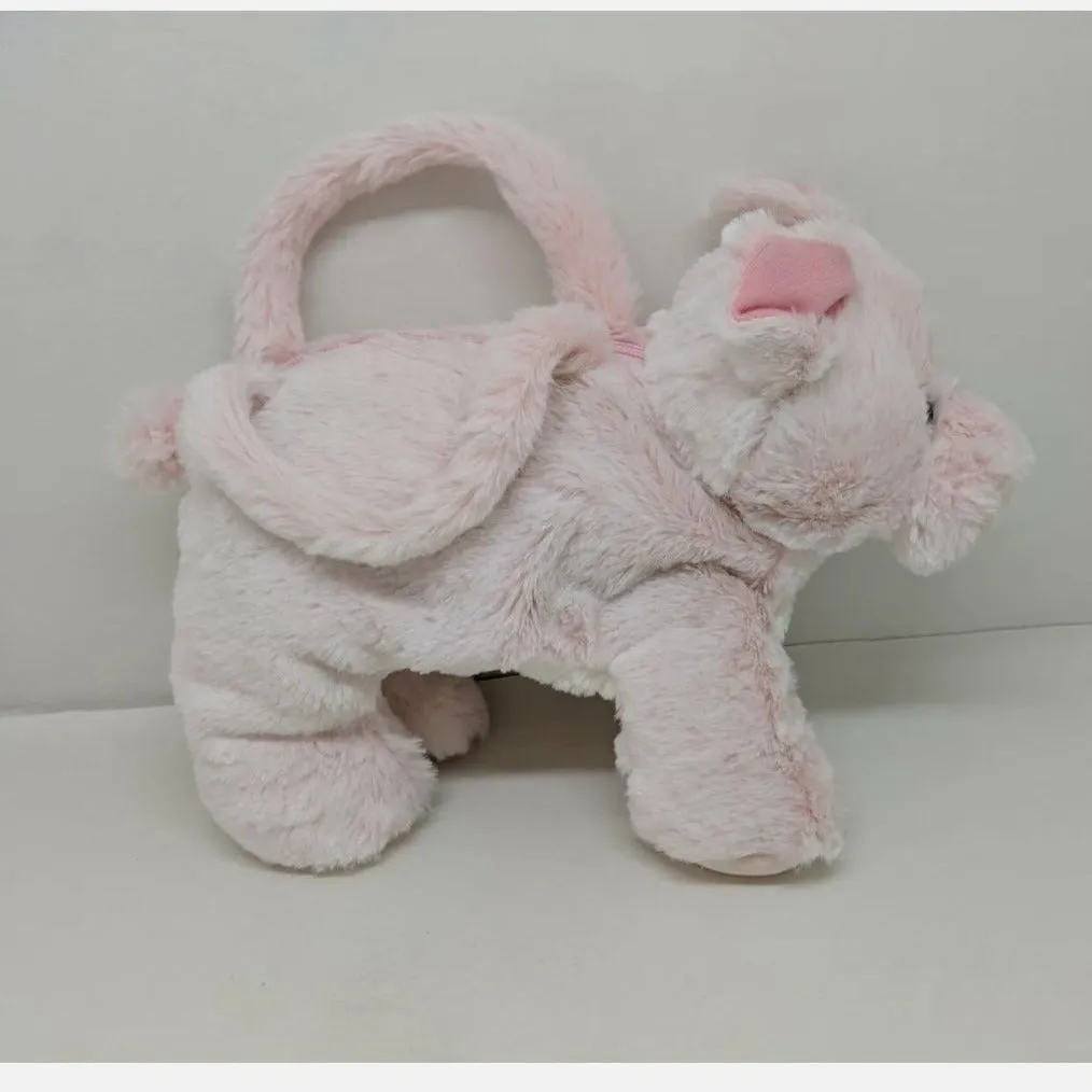 Little Pink Pig Piglet Farm Animal Plush Handbag Purse Zippered Top Children Toy
