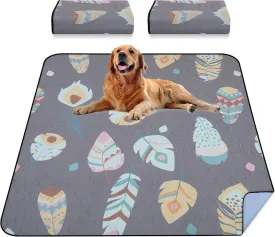 LOOBANI Washable Pee Pads for Dogs, 2 Pack Ultra-Absorbent and Leak-Proof Whelping Pads, Non-Slip Reusable Puppy Mats, Waterproof Puppy Training Mats for Playpen, Crate, Housebreak, 30x32in, Gray