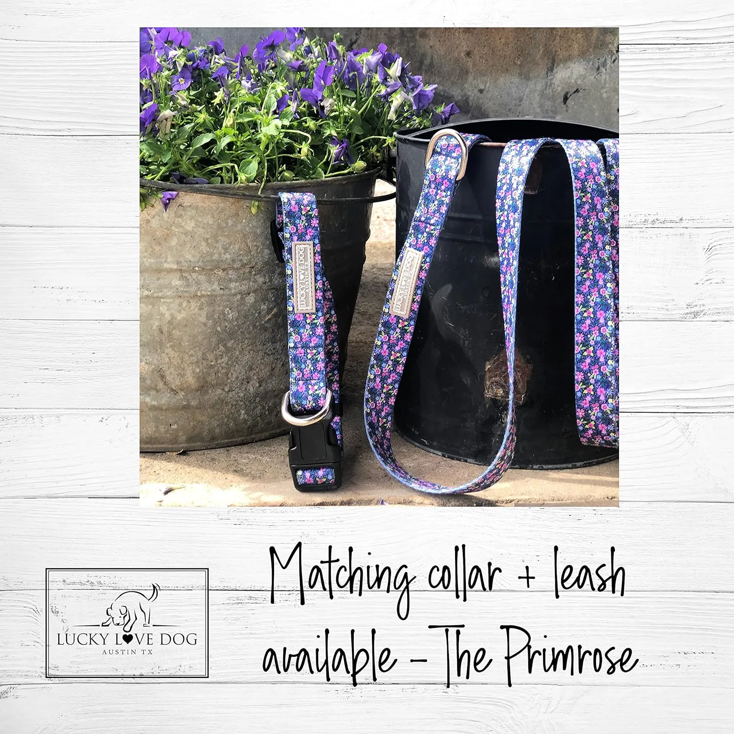Lucky Love Dog No Pull Dog Harness, Adjustable and Easy to Walk, Cute Patterned Harness for Small Medium Large Male & Female Dogs - Primrose, Small